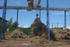 L'usine de stockage de canne à sucre