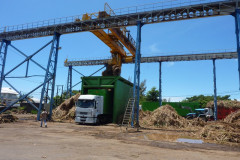 L'usine de stockage de canne à sucre